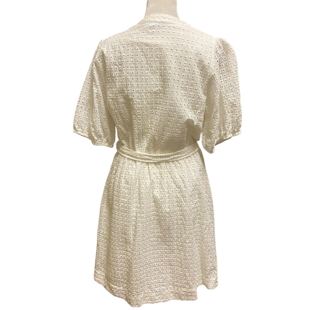 Draper James White Eyelet Tie-Waist Mini Dress - Picture 12 of 12